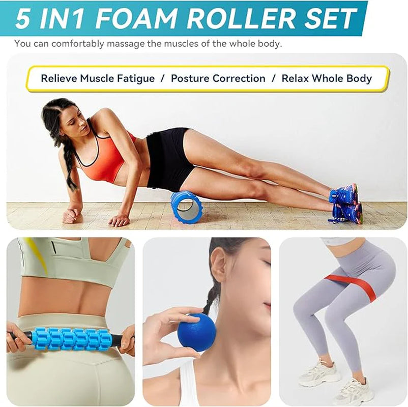 5-In-1 Foam Roller Set for Physical Therapy