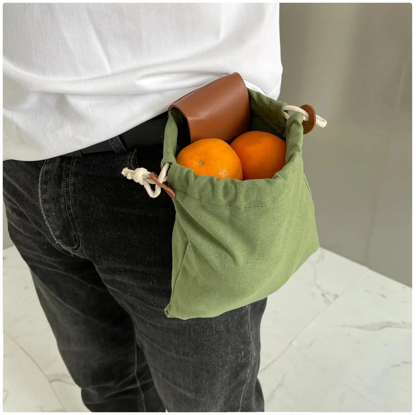 Foraging Pouch - Portable Belt-Mounted Foraging Bag for Outdoor Foraging & Nature Collection